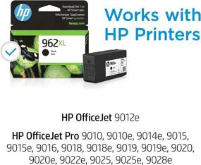 img 3 attached to 🖨️ HP 962XL Black High-Yield Ink Cartridge for HP OfficeJet 9010 Series, HP OfficeJet Pro 9010/9020 Series, Instant Ink Ready, 3JA03AN