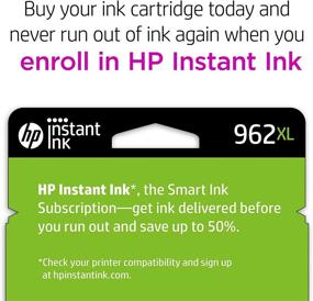 img 1 attached to 🖨️ HP 962XL Black High-Yield Ink Cartridge for HP OfficeJet 9010 Series, HP OfficeJet Pro 9010/9020 Series, Instant Ink Ready, 3JA03AN