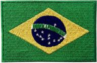 brazil national emblem patch - embroidered brazilian flag iron/sew on logo