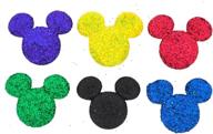 👗 dress it up disney button embellishment 9007: sparkling glitter mickey heads for instant style upgrade! logo