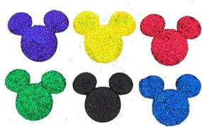 img 1 attached to 👗 Dress It Up Disney Button Embellishment 9007: Sparkling Glitter Mickey Heads for Instant Style Upgrade!