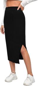 img 1 attached to Stretchy Ribbed Bodycon Women's Clothing and Skirts by SheIn