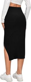 img 3 attached to Stretchy Ribbed Bodycon Women's Clothing and Skirts by SheIn