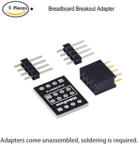 img 3 attached to 📡 MakerFocus 5 шт. адаптер NRF24L01+ ESP8266 ESP-01 для беспроводного передатчика и модуля WiFi: Комплексное решение