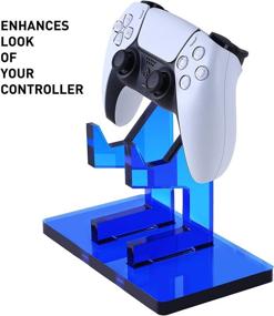 img 1 attached to 🎮 OAPRIRE Game Controller Stand Holder - Xbox ONE PS4 PS5 STEAM Switch PC - Universal Gaming Gamepad Controller Accessories with Crystal Texture - Create Exclusive Game Fortresses - Blue