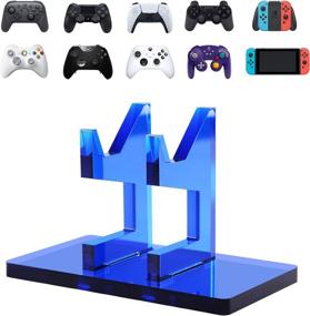 img 4 attached to 🎮 OAPRIRE Game Controller Stand Holder - Xbox ONE PS4 PS5 STEAM Switch PC - Universal Gaming Gamepad Controller Accessories with Crystal Texture - Create Exclusive Game Fortresses - Blue