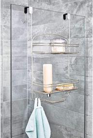 img 2 attached to 🚿 iDesign Weston Medium Metal Over The Door Shower Caddy - Bath Organizer for Shampoo, Razors, Conditioner, Soap - Satin Finish