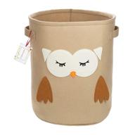 🦉 adorable small owl woodland nursery decor for boys: toy storage organizer, baby shower gift basket, cute storage bins, boys room and nursery decor логотип