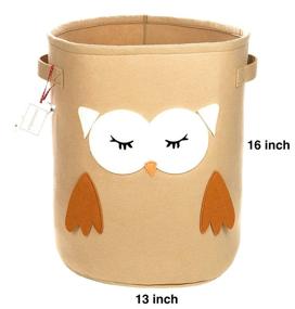 img 2 attached to 🦉 Adorable Small Owl Woodland Nursery Decor for Boys: Toy Storage Organizer, Baby Shower Gift Basket, Cute Storage Bins, Boys Room and Nursery Decor