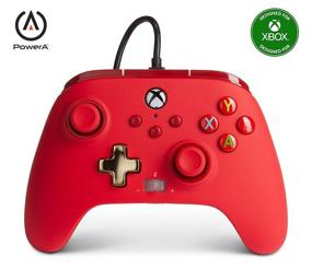 img 4 attached to 🎮 PowerA Enhanced Wired Controller for Xbox - Red: The Ultimate Gamepad for Xbox Series X/S & Xbox One Gaming Experience
