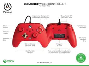 img 3 attached to 🎮 PowerA Enhanced Wired Controller for Xbox - Red: The Ultimate Gamepad for Xbox Series X/S & Xbox One Gaming Experience