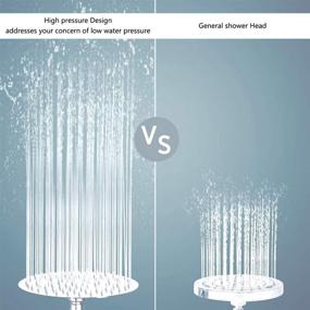 img 2 attached to 💦 STrighter 6 Inch Stainless Steel High Pressure Shower Head - Ultra-Thin Best Pressure Boosting with Silicone Nozzle - High Flow Round Rainfall Showerhead - Chrome Finish