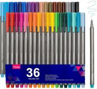 🎨 vitoler 36-color fine line drawing marker set: triangular shaft fineliners for bullet journaling, coloring & sketching logo