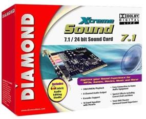 img 2 attached to 💎 Аудиокарта Diamond XtremeSound 7.1/24 бит: усиленный звук с технологией Dolby Digital Live (XS71DDL)