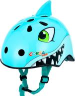 🦈 safe and stylish blue shark kids bike helmet for boys and girls (ages 2-6) - adjustable for cycling, skating, and more! logo