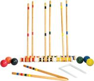 🏑 premium 6-player croquet set with wood mallets, balls, and carry bag логотип