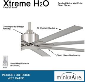 img 3 attached to 🔧 Minka-Aire F896-65-BNW Xtreme H2O 65 Inch Outdoor Ceiling Fan: Brushed Nickel Wet Finish, DC Motor - Ideal for Outdoor Spaces