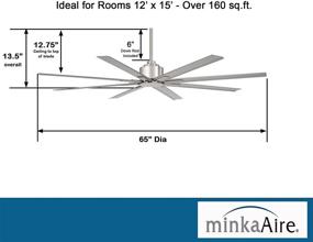 img 2 attached to 🔧 Minka-Aire F896-65-BNW Xtreme H2O 65 Inch Outdoor Ceiling Fan: Brushed Nickel Wet Finish, DC Motor - Ideal for Outdoor Spaces