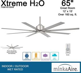 img 1 attached to 🔧 Minka-Aire F896-65-BNW Xtreme H2O 65 Inch Outdoor Ceiling Fan: Brushed Nickel Wet Finish, DC Motor - Ideal for Outdoor Spaces