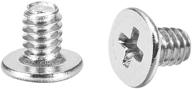 💻 50pcs silver tone m2x3mm phillips screw fastener with 3.8mm dia screw head for laptop, pc, tv, fan, audio switch логотип
