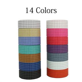 img 2 attached to 📚 YuBoBo Grid Washi Tape Set: 14 Rolls for DIY Decor, Planners, Scrapbooking - Adhesive School/Party Supplies