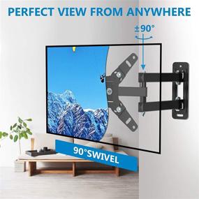 img 3 attached to 📺 JUSTSTONE Full Motion TV Wall Mount Bracket - Articulating Arms, Swivel, Tilt, Extension & Rotation - 13-45 Inch LED LCD Flat Curved Screen TVs & Monitors - VESA 200x200mm - 55LBS Capacity
