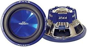 img 4 attached to 8 Inch Blue Injection Molded Cone Car Vehicle Subwoofer Audio Speaker - Chrome-Plated Steel Basket, Dual Voice Coil, 4 Ohm Impedance, 600 Watt Power - Pyle PLBW84 for Improved Vehicle Stereo Sound System