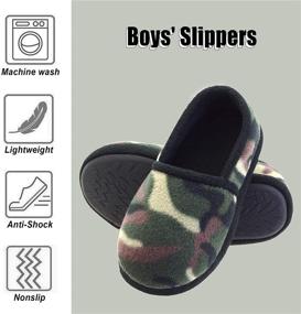 img 2 attached to 🥾 Ultimate Comfort: VLLy Camo Memory Foam Slippers for Boys - Warm, Comfy, Slip-on House Shoes with Durable Hard Sole