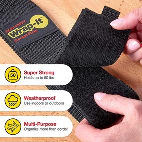 img 2 attached to 🔄 Convenient Wrap Storage Straps for Heavy Duty Usage: Easy Carry Solution