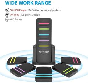 img 3 attached to 🔑 Беспроводной RF-поисковик Vodeson с 5 приемниками - напоминание об антипотерянном брелке для ключей, телефона, домашних животных - нет необходимости в приложении