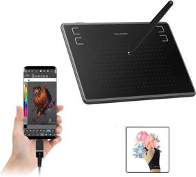 img 4 attached to 🖌️ HUION Inspiroy H430P OSU Graphic Tablet for Students - Battery-Free Stylus, 4 Express Keys, Includes Glove - Mac, PC, and Android Mobile Compatible
