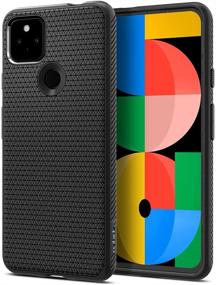 img 4 attached to 📱 Spigen Liquid Air Armor Google Pixel 5a 5G Case (2021) - Matte Black - Enhanced SEO