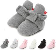 lafegen baby booties: soft lined non-slip gripper slipper socks for boys and girls | newborn infant toddler crib shoes | first walker sneakers 0-18 months логотип