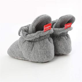 img 2 attached to LAFEGEN Baby Booties: Soft Lined Non-Slip Gripper Slipper Socks for Boys and Girls | Newborn Infant Toddler Crib Shoes | First Walker Sneakers 0-18 Months