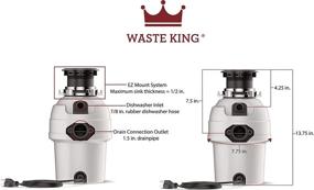 img 2 attached to 💪 Powerful Waste King L-3200 Garbage Disposal with 3/4 HP Motor and Power Cord