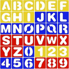 img 3 attached to Alphabet Stencils AKWOX: Enhance Your Painting & Art Projects with Creative Decoration Tools