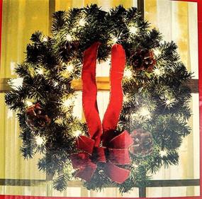 img 2 attached to Shop the Festive Nantucket 22-Inch Lighted 🎄 Christmas Wreaths - Get the 3 Wreath Set Today!