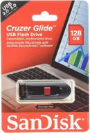 💾 128 гб флеш-накопитель sandisk cruzer glide usb, черный/красный (модель: sdcz60-128g-a46) логотип