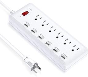 img 4 attached to Protector Outlets Charging Extension Extender Power Strips & Surge Protectors