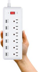 img 3 attached to Protector Outlets Charging Extension Extender Power Strips & Surge Protectors