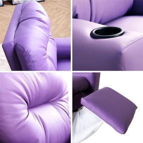 img 3 attached to 🪑 JC HOME Paso Kids Recliner: Small, Stylish & Comfortable in Light Purple