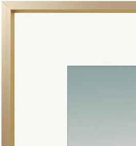 img 1 attached to 🖼️ Frametory 8x10 Gold Aluminum Photo Frame - 5x7 Picture Display with Mat or 8x10 Without, Genuine Glass, Metal Wall/Tabletop Picture Frame Collection (1 Pack)