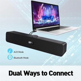 img 3 attached to HiFi Stereo Bluetooth 5.0 & 3.5mm Aux-in Computer Speakers, VOTNTUT Wired PC Speakers for Desktop, Laptop, Tablets – USB Powered