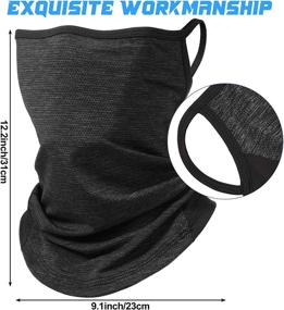 img 3 attached to 🧣 Outdoor Sports Bandanas With Ear Loops - 4 Piece Set, Unisex Neck Gaiter, Face Rave Cover, Balaclava Scarf for Women and Men