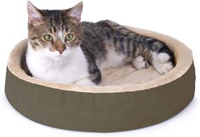 img 4 attached to 🐱 K&amp;H PET PRODUCTS Thermo-Kitty Cuddle Up Cozy Bed