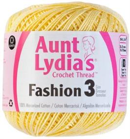 img 2 attached to Aunt Lydia's Crochet Thread - 🧶 Size 3 - Pack of 2 - Maize