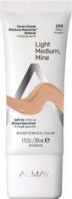 img 4 attached to Almay Smart Shade Hypoallergenic Makeup, Cruelty Free, Oil Free, Fragrance Free, Dermatologist Tested Foundation with SPF 15, Light Medium Mine, 1oz