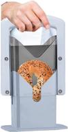 🥯 cheer collection bagel slicer - guillotine style with safety shield - stainless steel blade for cutting bagels - fits bagels up to 2&#34; thickness and 4.5&#34; diameter логотип