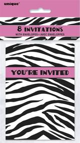 img 2 attached to 🦓 Pack of 8 Zebra Print Invitations for Special Occasions