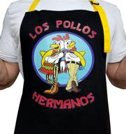 🔥 los pollos hermanos durable black apron – 100% thick cotton with 2 vibrant yellow pockets – adjustable strap – ideal for bbq, baking, cooking – unisex design – breaking bad inspired логотип